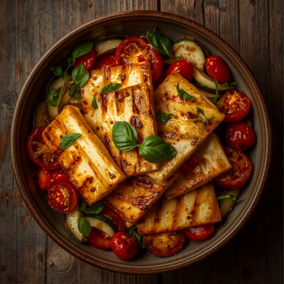 Halloumi and Roasted Veg Salad